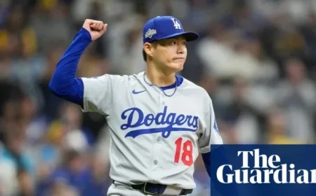 Yamamoto’s Stellar Three-Hitter Propels Dodgers to 2-0 Lead Against Brewers in NLCS