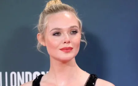 Elle Fanning Revamps the Dress-Over-Pants Fashion Trend for 2025