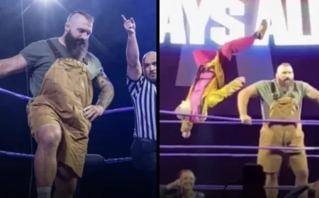 Watch Joe Marler’s Wrestling Debut as He Knocks Out Comedian James Acaster