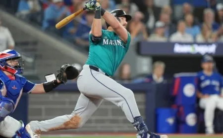 Raleigh’s Home Run and Polanco’s 2 RBIs Propel Mariners to 3-1 Victory Over Blue Jays in ALCS Opener