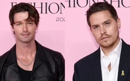 Patrick Schwarzenegger and Dylan Sprouse Show Support as Their Wives Walk the 2025 Victorias Secret Fashion Show
