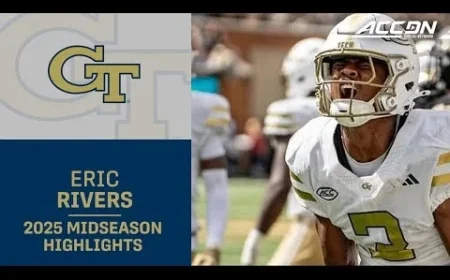 Georgia Tech WR Eric Rivers Shines in 2025 ACC Football Midseason Highlights