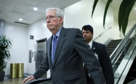 Mitch McConnell Stumbles Amid Protester Confrontation