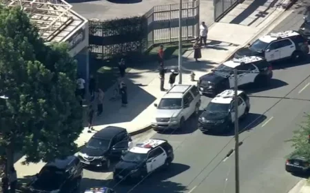 Police Respond to Shooting Incident at LA Academy Middle School in South Los Angeles