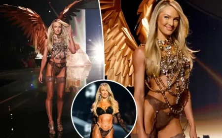 Candice Swanepoel Dazzles in Radiant Golden Wings at Victoria’s Secret Fashion Show 2025