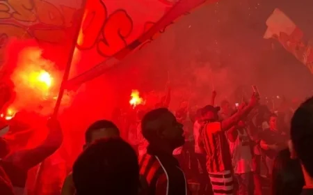 Video: Vitória Fans Create ‘Red-and-Black Corridor’ Ahead of Game Against Bahia