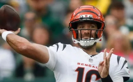 Joe Flacco Ends Bengals Scoring Drought in First Half with Touchdown to Ja’Marr Chase