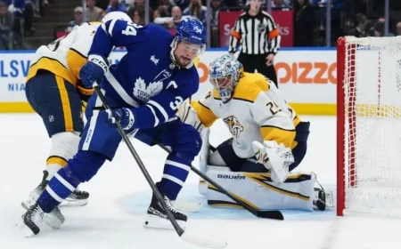 Leafs Stars Unleash Offense in Dominant Victory Against Predators