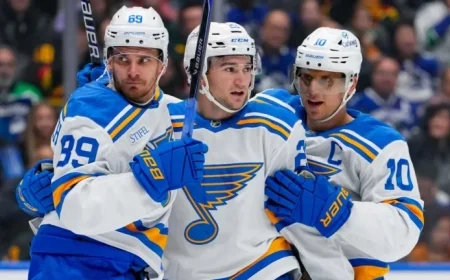 Snuggerud’s First Multigoal Triumph Leads Blues to Victory Over Canucks