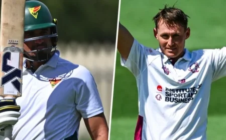 Marnus Smashes Big Score While Weatherald Falls Just Short of Century in Shield Match