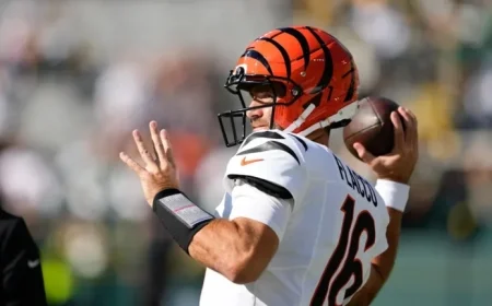 Joe Flacco Scores First Touchdown with Bengals Narrowing Packers Lead