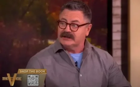 Nick Offerman Delights Fans with Interpretive Reading of Taylor Swift’s NSFW Song Wood for Wife Megan Mullally