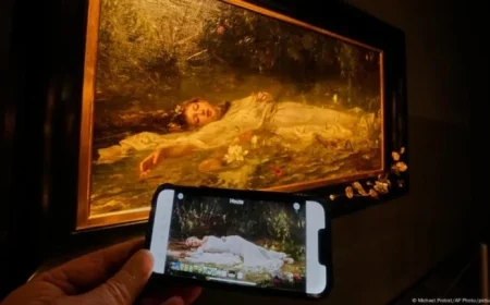 Swifties Gather at German Museum to Admire Iconic Ophelia Painting