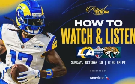 Watch Live: Los Angeles Rams vs Jacksonville Jaguars Showdown in London for Week 7