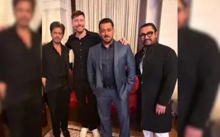 Shah Rukh, Salman, and Aamir Khan Captured in Viral Photo of the Day from Saudi Arabia with MrBeast