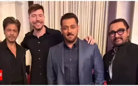 MrBeast Captures the Internet’s Attention Posing with Bollywood Legends Shah Rukh Khan Salman Khan and Aamir Khan as Netizens Buzz