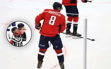 Alex Ovechkin Masterfully Flips Puck to Official Without Looking Showcasing Aura Farming Skills