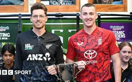 Live Cricket Score and Updates: New Zealand vs England First T20 Match in Christchurch