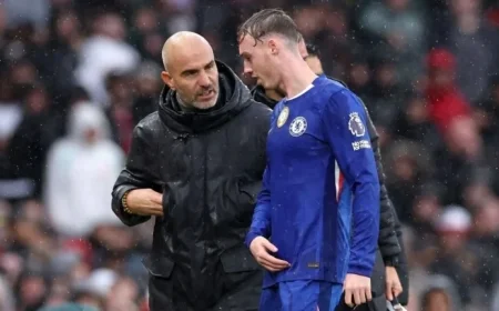 Chelsea’s Palmer sidelined for six weeks with injury setback