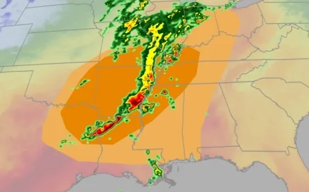 Severe Thunderstorms and Tornado Threat Loom Over Ozarks and Mississippi Valley This Saturday