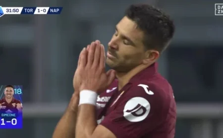 Simeone Scores Against Former Team to Break Deadlock in Torino-Napoli Match Then Apologizes for His Goal