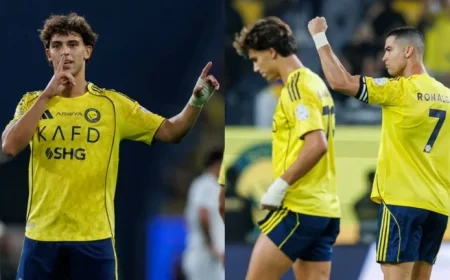 Joao Felix Shines with Hat-Trick as Al-Nassr Dominates Cristiano Ronaldo Recovers with Spectacular Goal After Penalty Miss