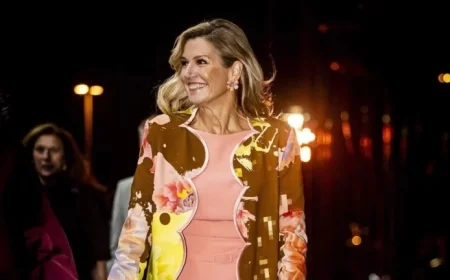 Máxima Stuns as a True Diva in an Eccentric Coat at Dutch Design Week