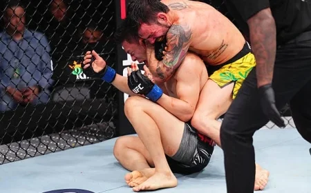 Bruno Silva Triumphs with Third-Round Submission Over Hyun Sung Park at UFC Vancouver Highlights