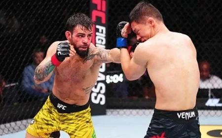 Bruno Silva Scores Dramatic Third-Round Submission Victory Over Hyun Sung Park