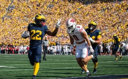 Michigan Football Prepares to Face Washington with Star RB Justice Haynes Questionable and TE Marlin Klein Ruled Out