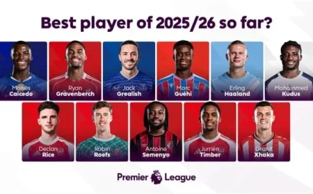 Cast Your Vote: Discover the Leading Premier League Player of the Season So Far
