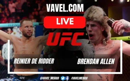 Reinier de Ridder vs Brendan Allen Live Fight Night Results and Updates in UFC Event