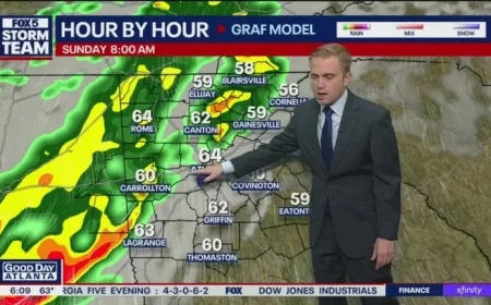 Expect a Rainy Sunday Across Metro Atlanta and North Georgia