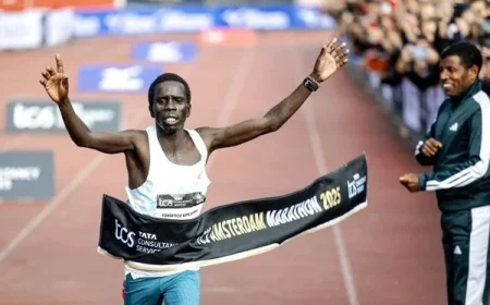 Toroitich Shatters Course Record in Thrilling Amsterdam Marathon Victory