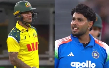 Harshit Rana and Josh Philippe Clash in Heated Moment After Accidental Six in 1st ODI