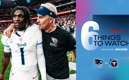 Top Six Must-Watch Storylines for the Titans in Sunday’s Clash with the Patriots