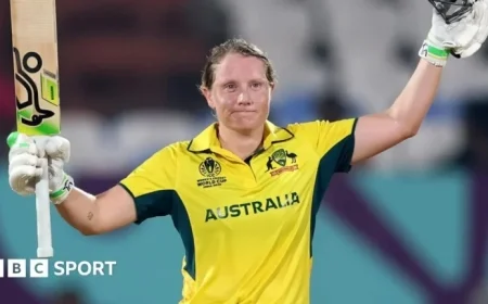 Australia’s Healy Shines as Team Dominates Bangladesh in Women’s World Cup Victory