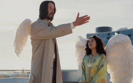 Keanu Reeves Delivers Comic Brilliance as a Hopeless Guardian Angel in Aziz Ansari’s Good Fortune