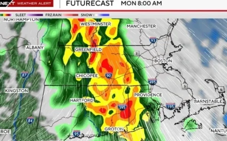 Severe Storm to Impact Boston with Intense Rain and Strong Winds on Monday
