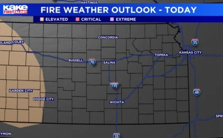 Powerful wind gusts may ignite fire risks and stir up dust storms