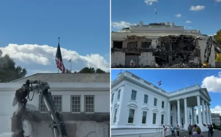 East Wing of White House Demolition Underway for Trumps $250 Million Ballroom Expansion