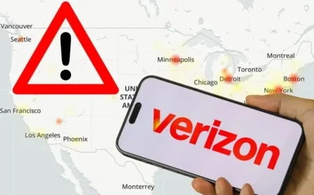 Verizon Outage Map Reveals Network Disruptions Across the US