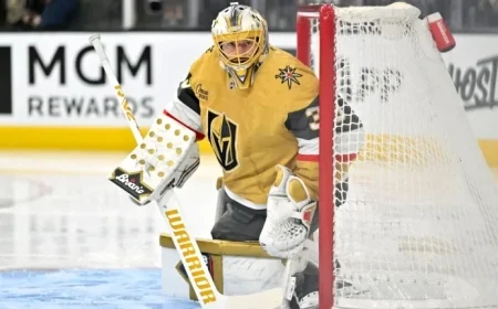 Golden Knights Goalie Adin Hill Leaves Game Against Hurricanes