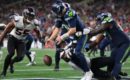 Watch Will Anderson Jr Terminate Seahawks Drive with a Strip Sack on Sam Darnold for Touchdown