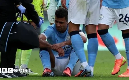 Rodri’s Comeback Uncertain as Manchester City Awaits Pep Guardiola’s Update on Midfielder’s Injury Recovery