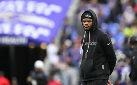 Lamar Jackson Misses Monday Practice Due to Injury but Coach Harbaugh Confirms He Will Face Bears
