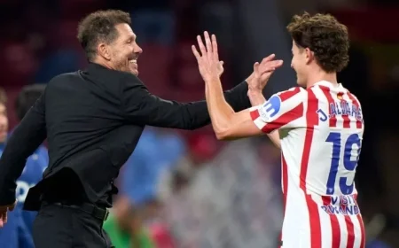 Diego Simeone and Julián Álvarez Preview Atlético Madrid’s Upcoming Clash with Arsenal