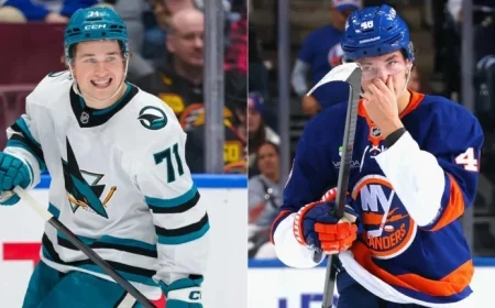 Celebrini and Schaefer Face Off as Recent No. 1 Draft Picks in Sharks vs Islanders Matchup