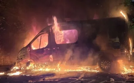 Fireworks Assault Gardaí as Van Torched Amid Intense Violence at Citywest Hotel