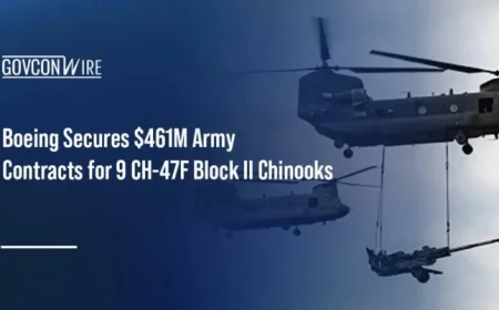 Boeing Wins $461 Million Army Contracts for CH-47F Block II Chinook Helicopters